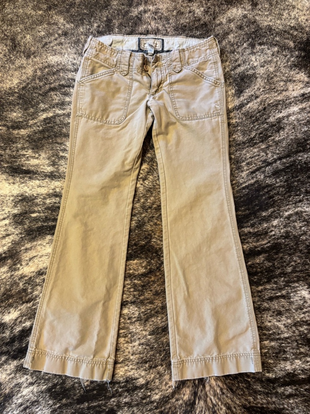 Vintage Abercrombie & Fitch Y2K Size 2 Khaki Pants, 100% Cotton